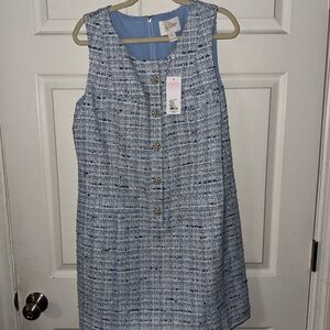 Lilly Pulitzer Blue Tweed Kavita Boucle Dress